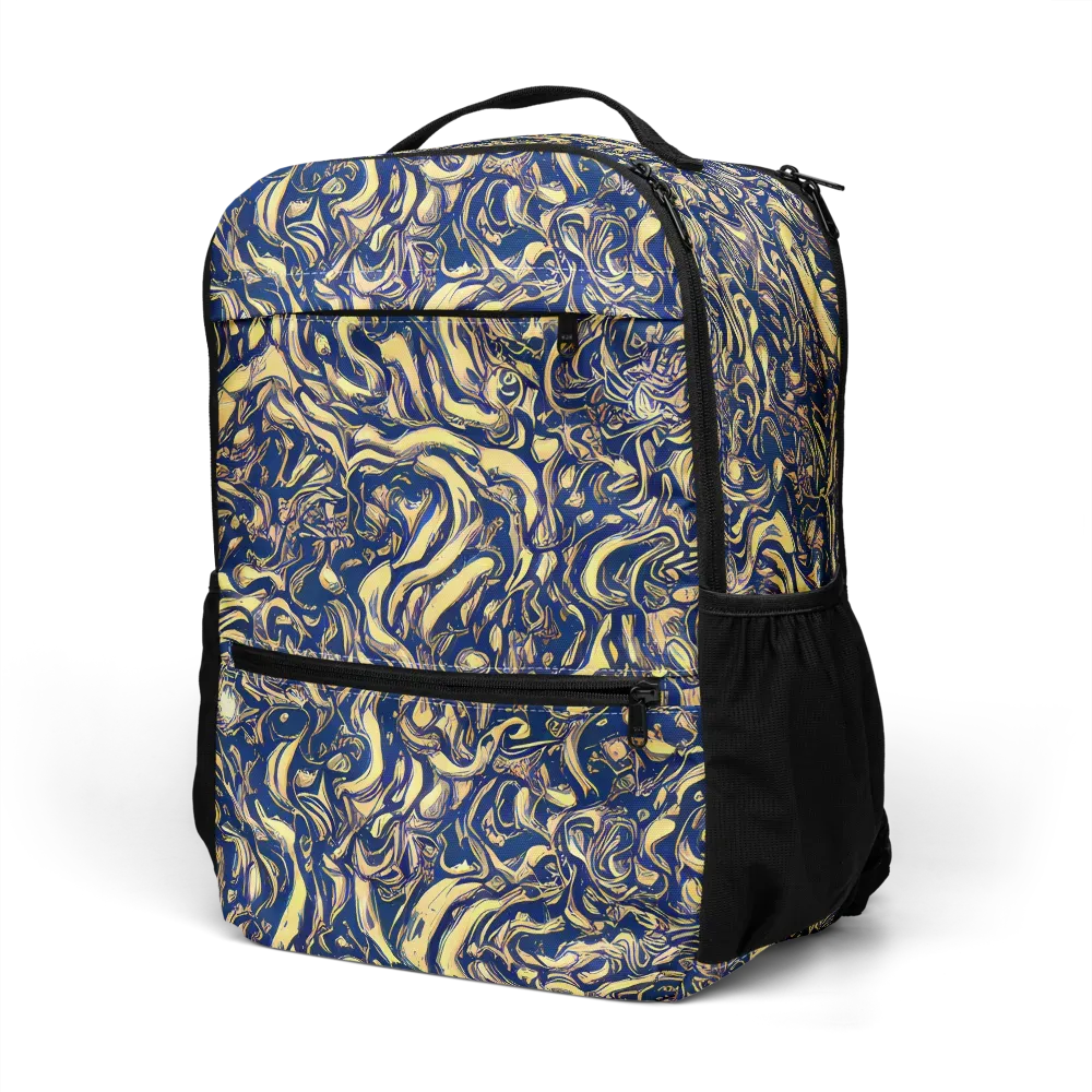 Ultramarine Flow on Utility Backpack — Left Front