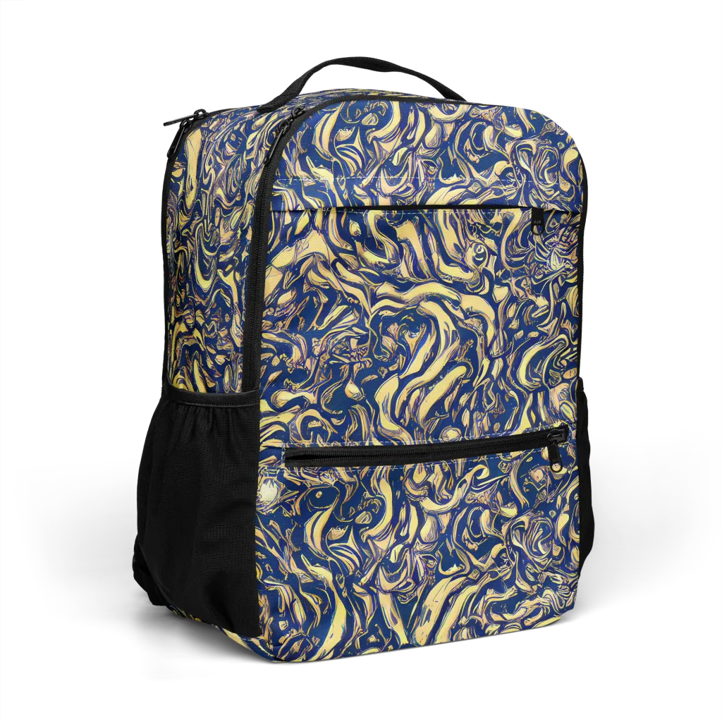 Ultramarine Flow on Utility Backpack — Right Front