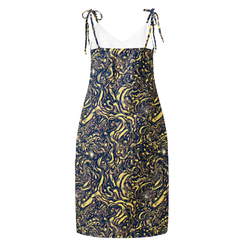 Ultramarine Flow on Slip Dress — Back