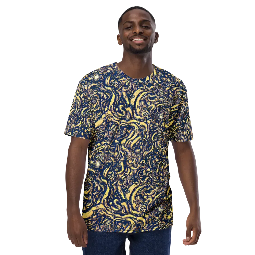 Ultramarine Flow on Men's Crew Neck T-Shirt — Front