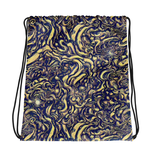 Ultramarine Flow on a Drawstring Bag