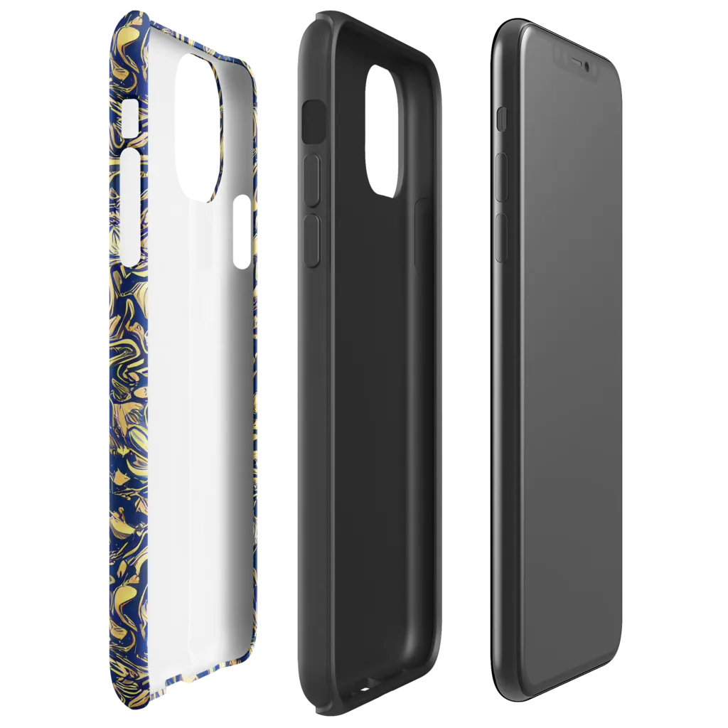 Ultramarine Flow on Tough Case for iPhone® — Right