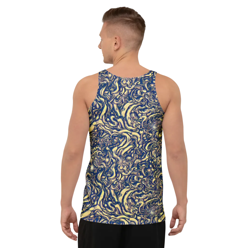 Ultramarine Flow on Men's Tank Top — Back