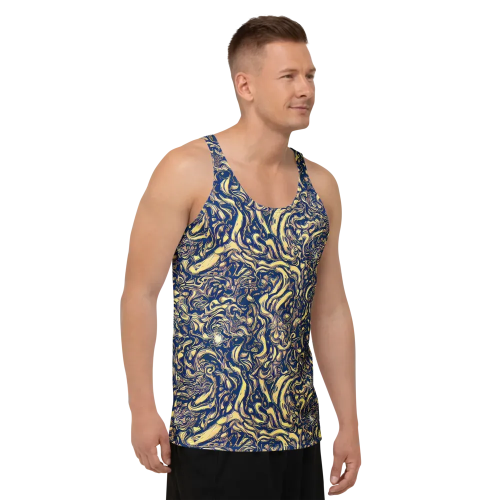 Ultramarine Flow on Men's Tank Top — Right Front