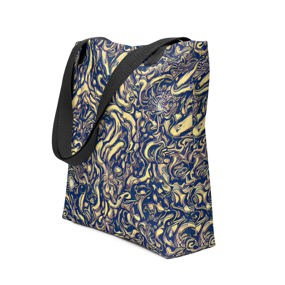 Ultramarine Flow on Tote Bag — Front