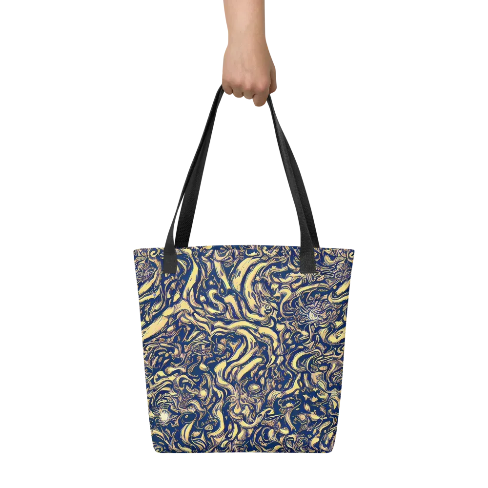 Ultramarine Flow on Tote Bag — Front