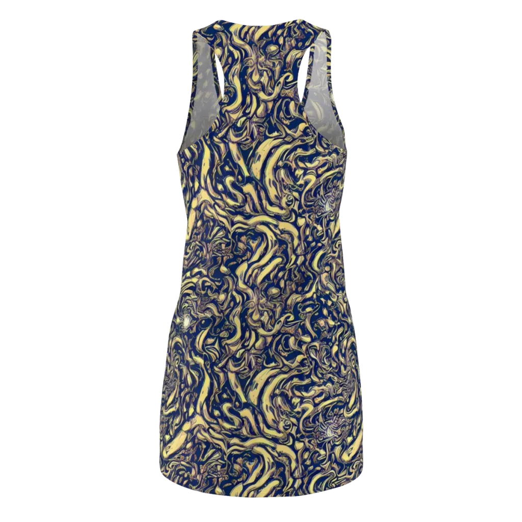 Ultramarine Flow on Racerback Dress — Back
