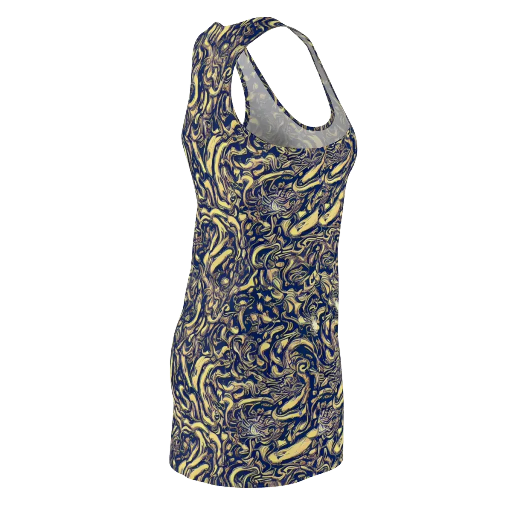 Ultramarine Flow on Racerback Dress — Back Side