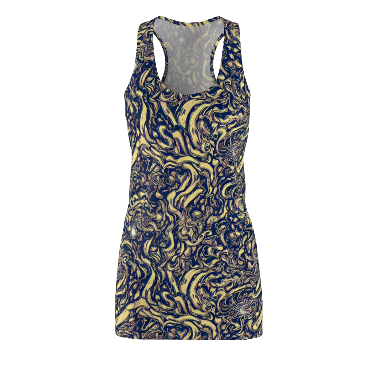 Ultramarine Flow on Racerback Dress — Front