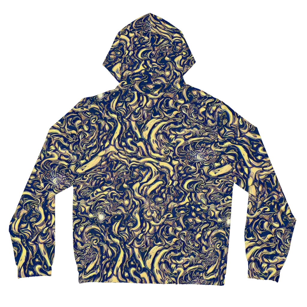 Ultramarine Flow on Women's Full-Zip Hoodie — Back