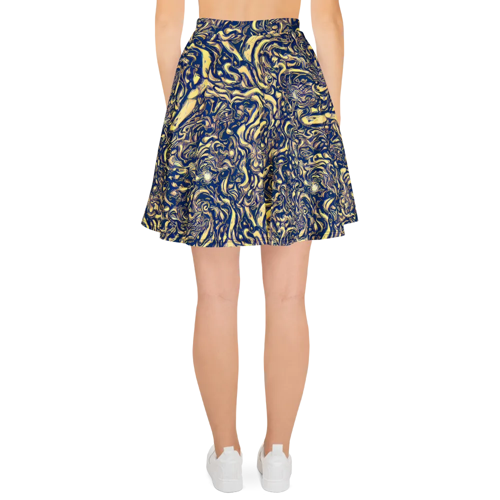 Ultramarine Flow on Skater Skirt — Back