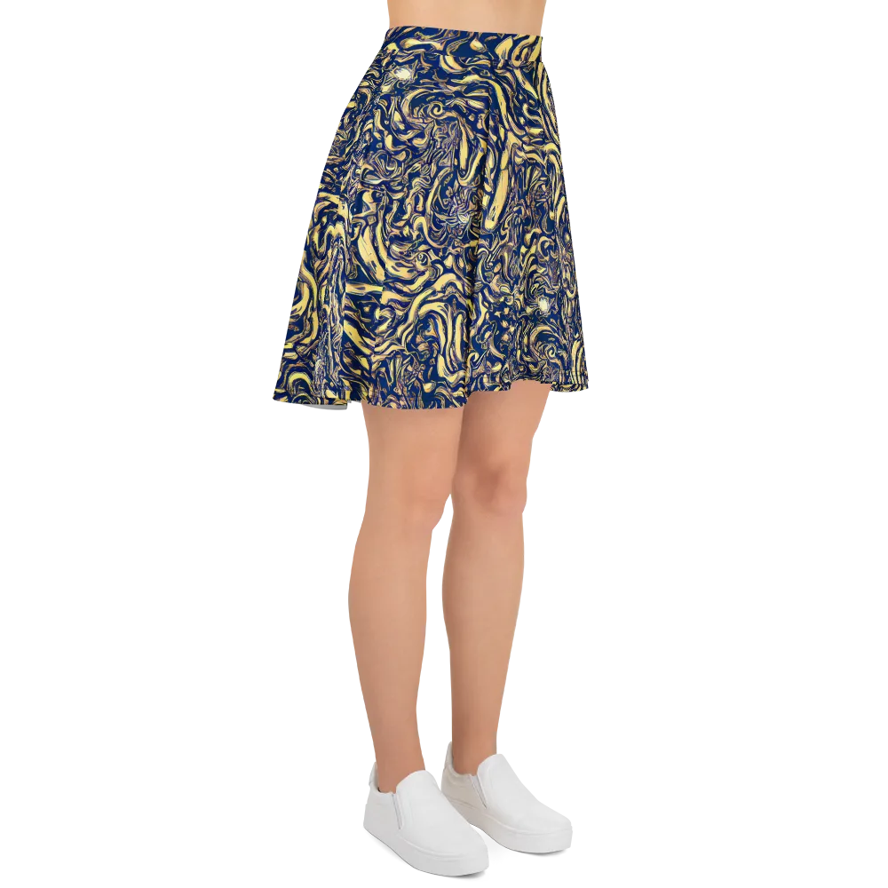 Ultramarine Flow on Skater Skirt — Right