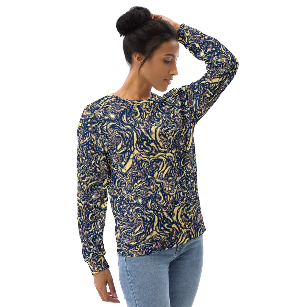 Ultramarine Flow on Sweatshirt — Right Front