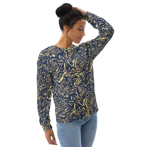 Ultramarine Flow on a Sweatshirt