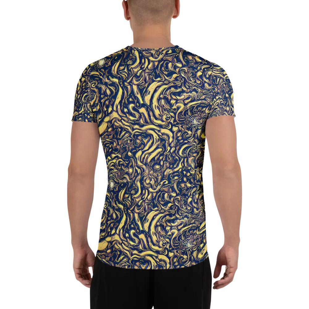 Ultramarine Flow on Men's Athletic T-Shirt — Back