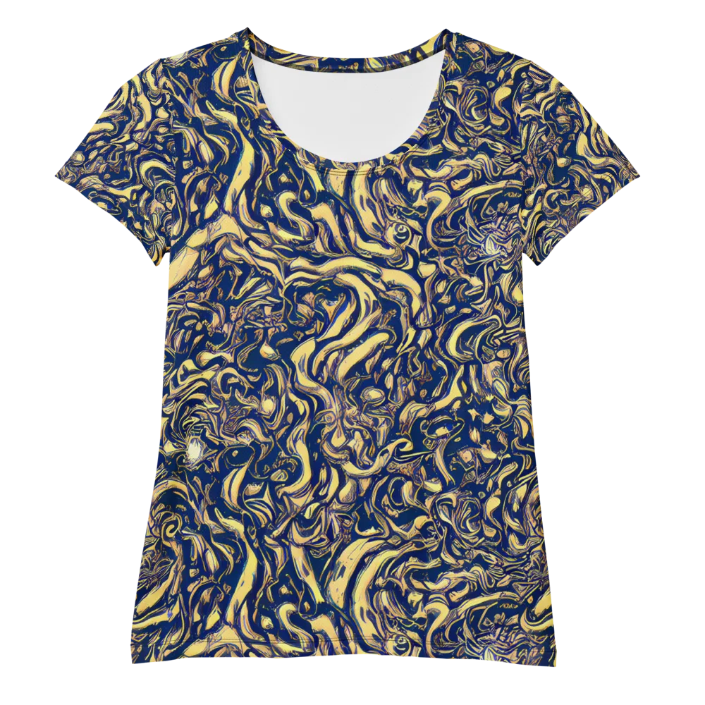 Ultramarine Flow on Women's Athletic T-Shirt — Front