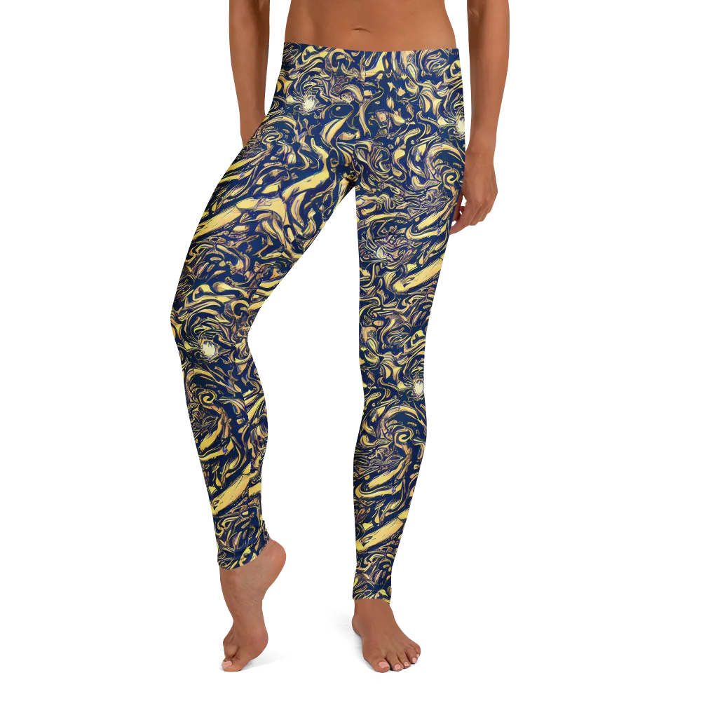 Ultramarine Flow on Leggings — Front