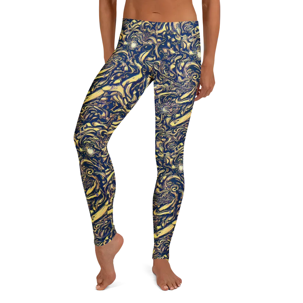 Ultramarine Flow on Leggings — Front