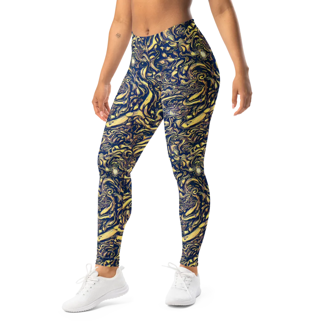 Ultramarine Flow on Leggings — Left Front