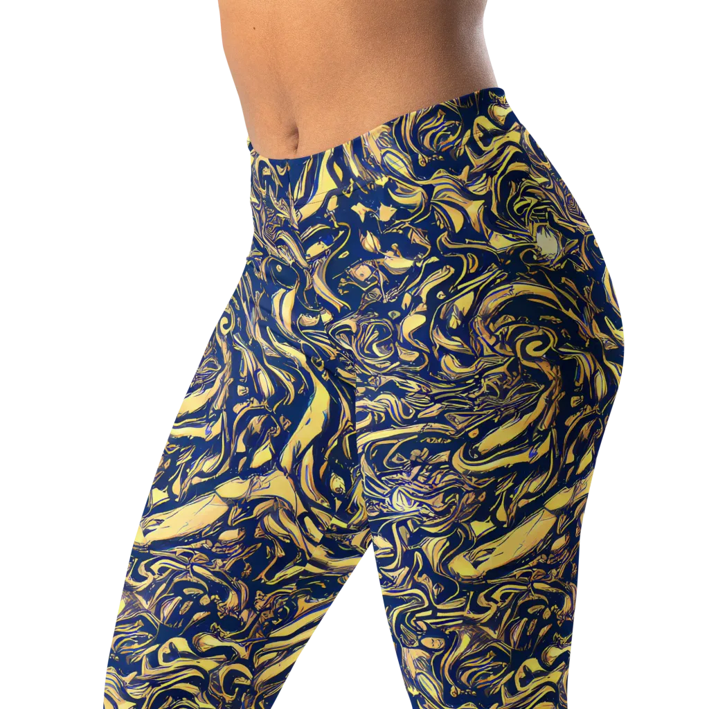 Ultramarine Flow on Leggings — Left Front