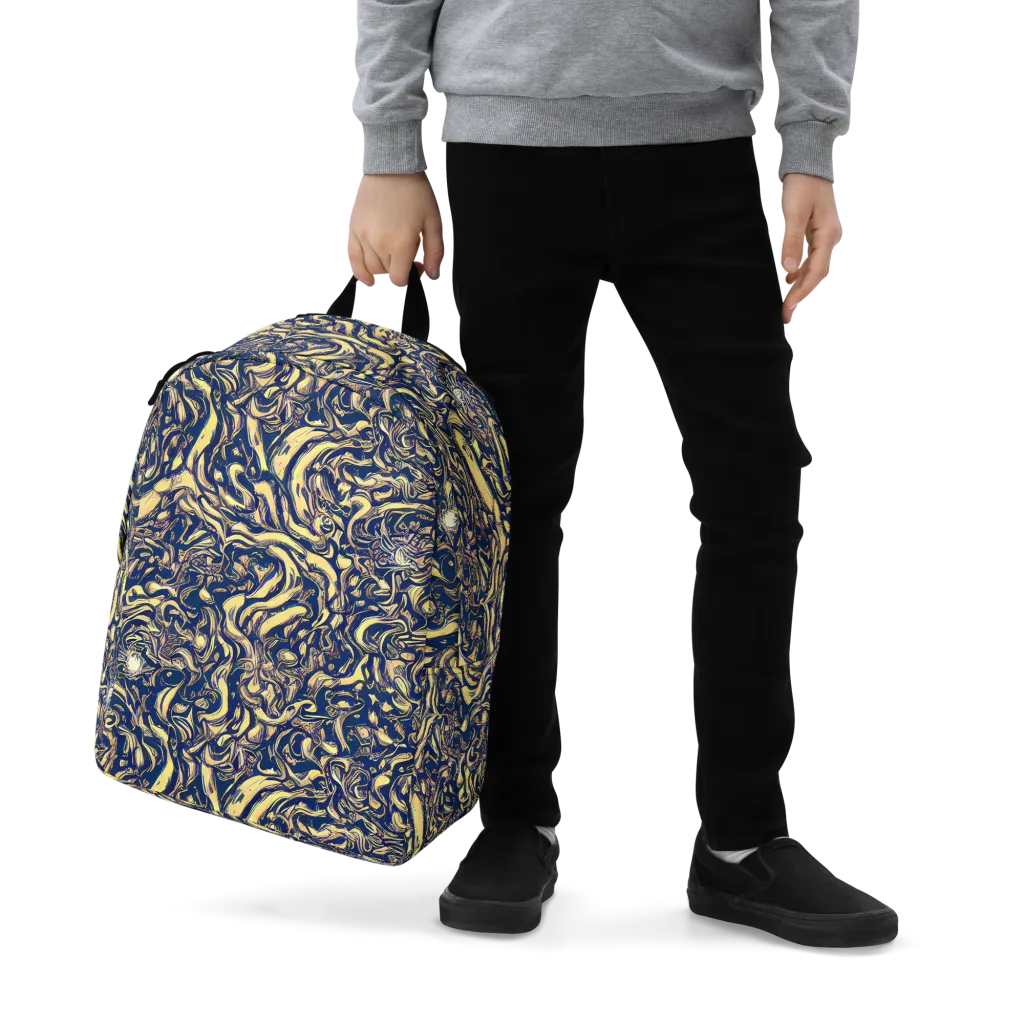 Ultramarine Flow on Minimalist Backpack — Zoomed-in