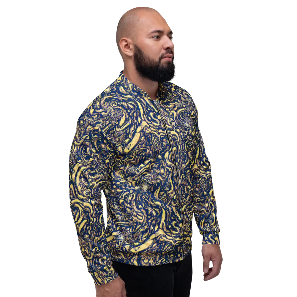 Ultramarine Flow on Bomber Jacket — Right