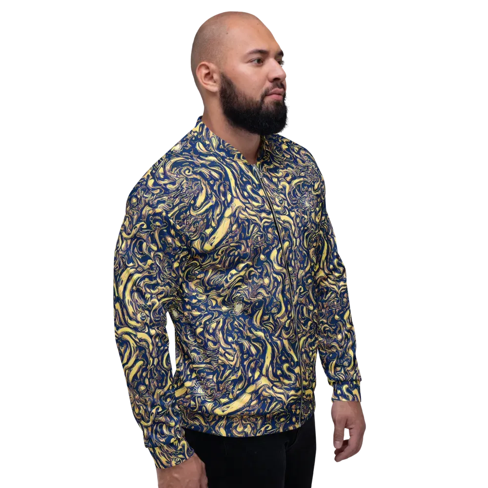 Ultramarine Flow on Bomber Jacket — Right
