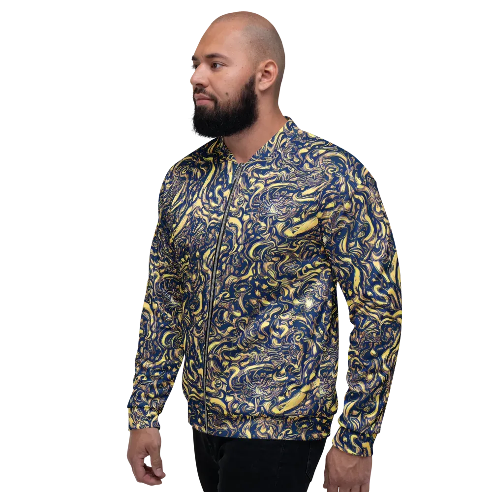 Ultramarine Flow on Bomber Jacket — Left