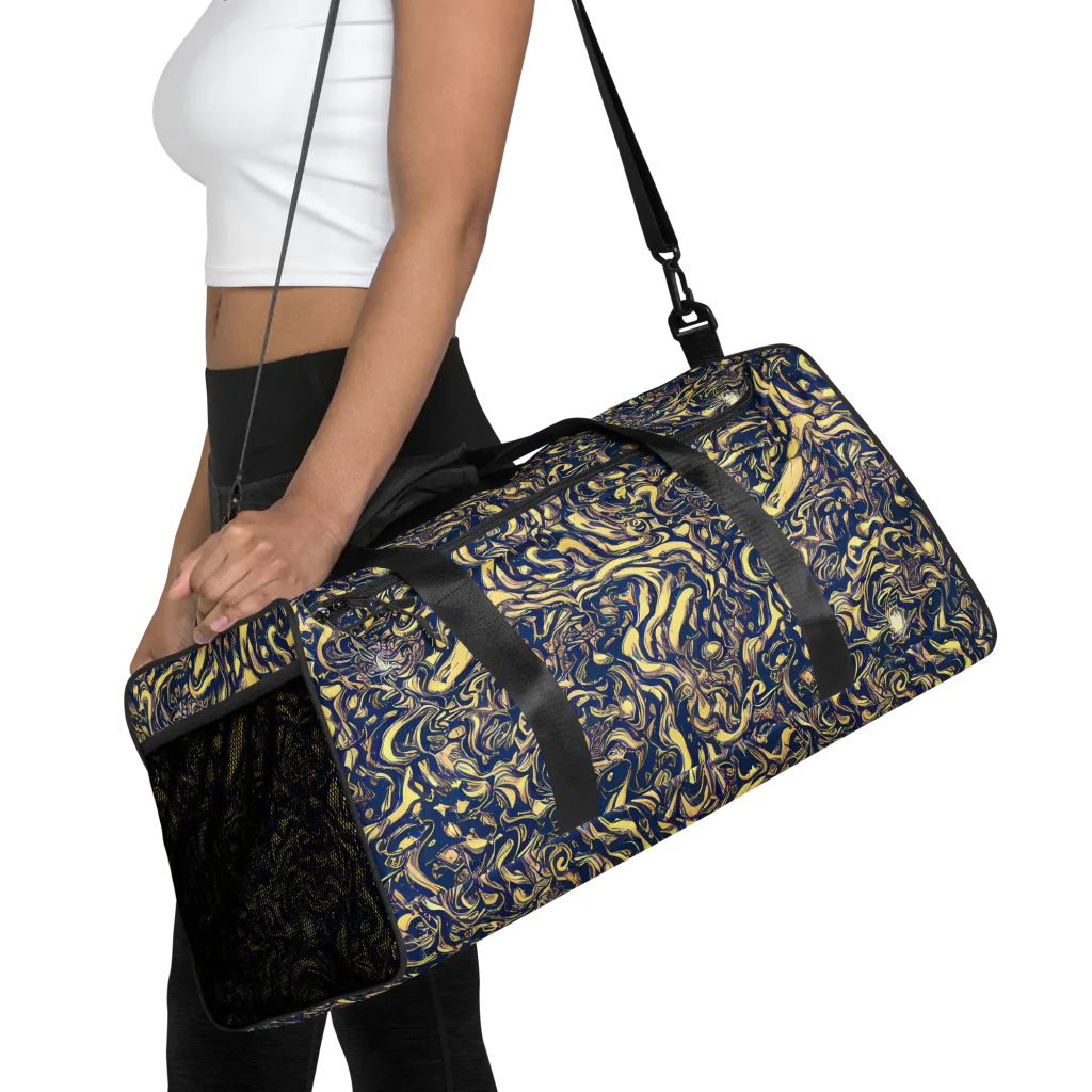Ultramarine Flow on Duffle Bag — Front
