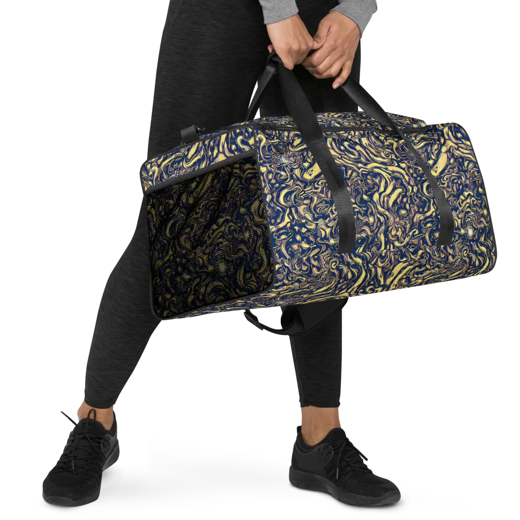 Ultramarine Flow on Duffle Bag — Right Front