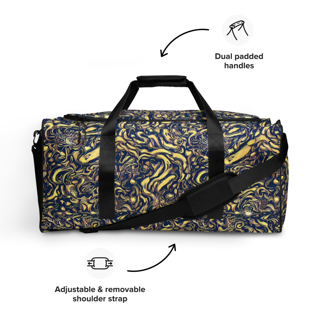 Ultramarine Flow on Duffle Bag — Front