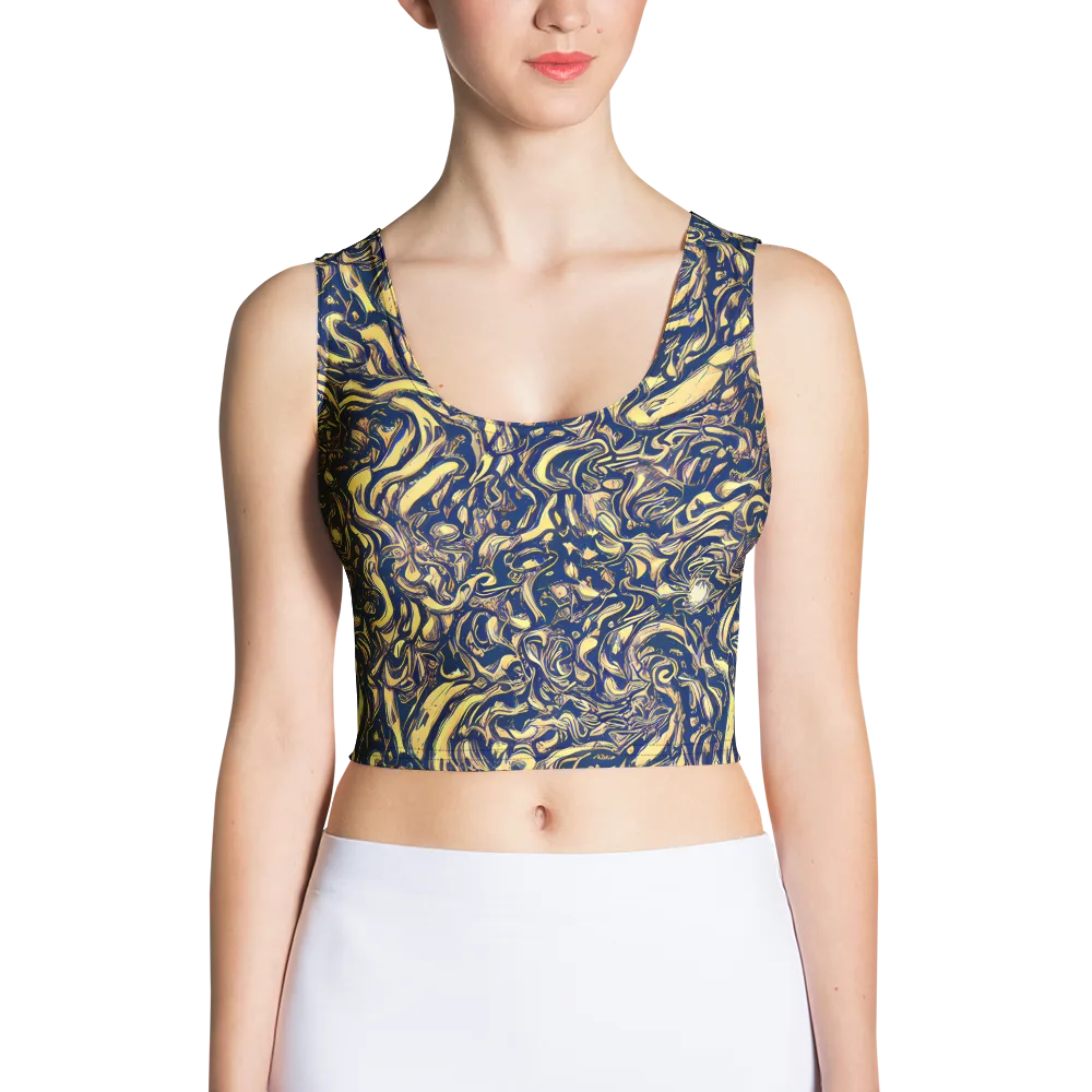 Ultramarine Flow on Crop Top — Front