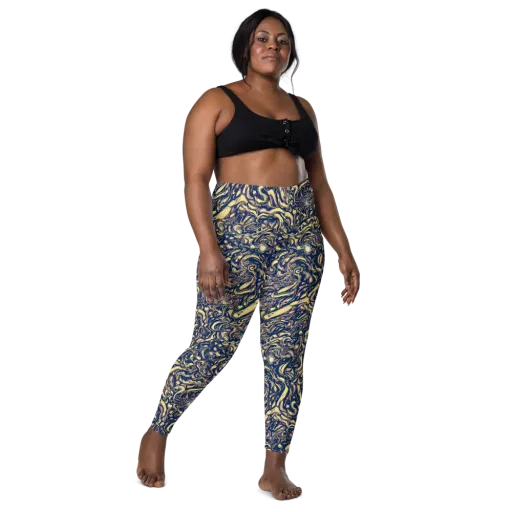 Ultramarine Flow on a Leggings with Pockets