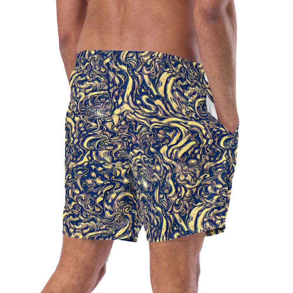 Ultramarine Flow on Swim Trunks — Right Back