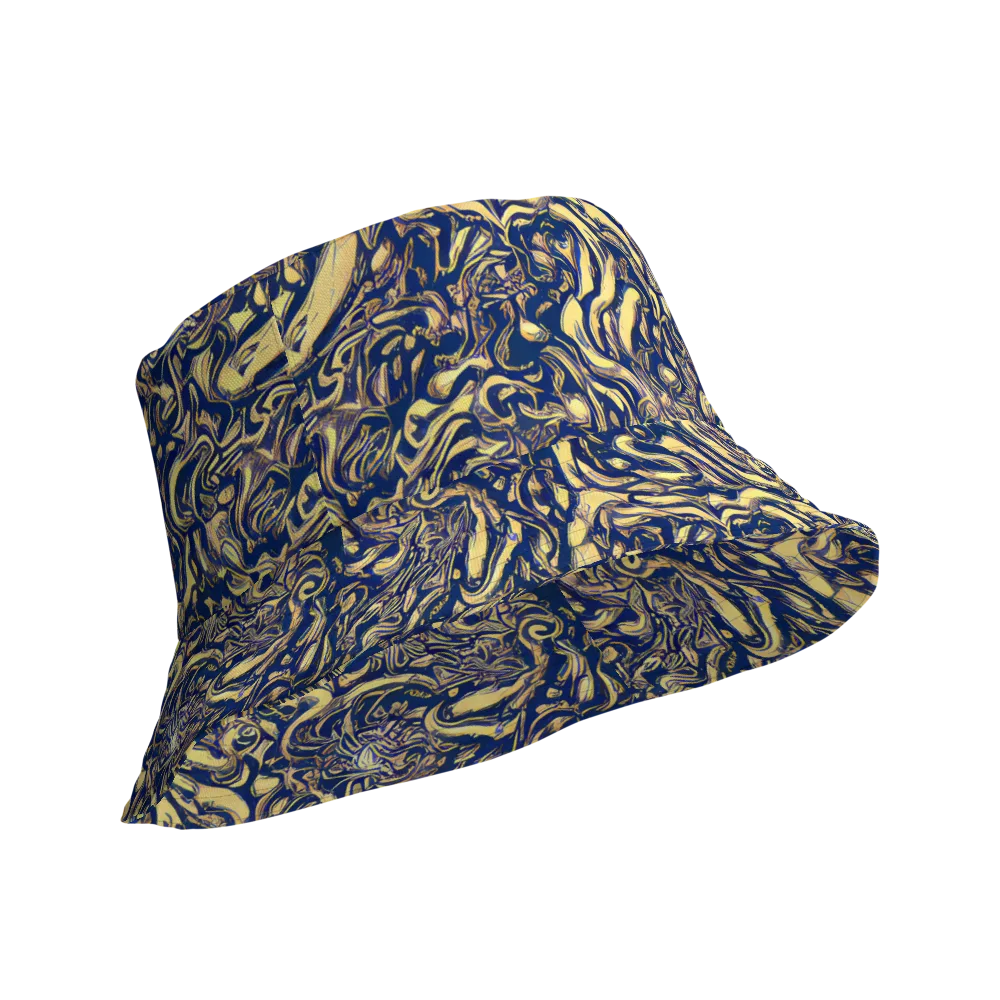 Ultramarine Flow on Reversible Bucket Hat — Product details Outside