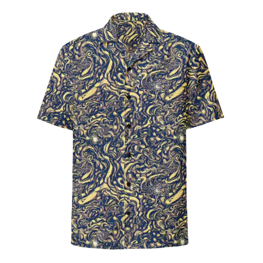 Ultramarine Flow on a Button Shirt