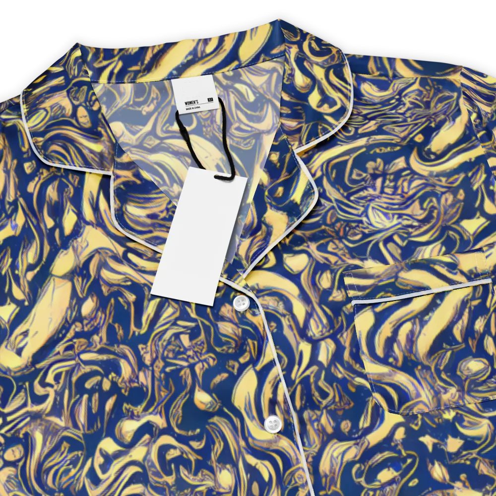 Ultramarine Flow on Women's Short Sleeve Pajama Top — Product details