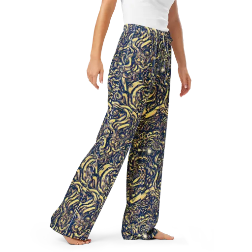 Ultramarine Flow on a Women's Pajama Pants
