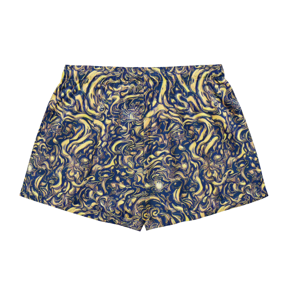 Ultramarine Flow on Women's Pajama Shorts — Back