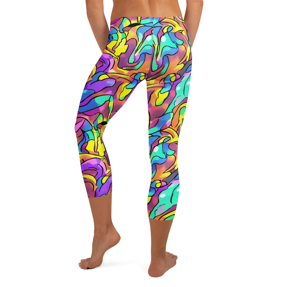 Glow Geometry on Capri Leggings — Back