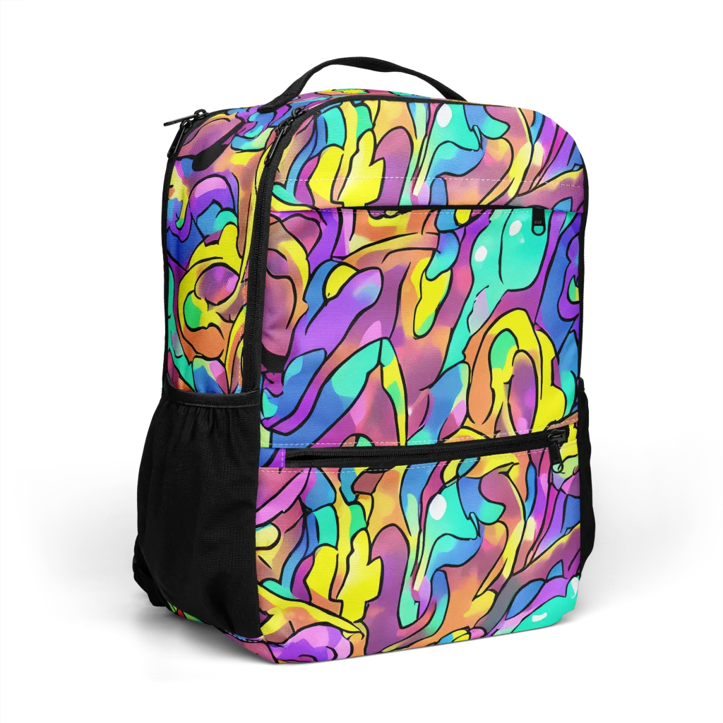 Glow Geometry on Utility Backpack — Right Front