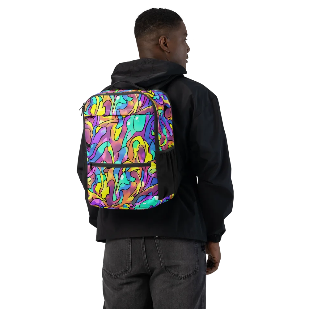 Glow Geometry on Utility Backpack — Back
