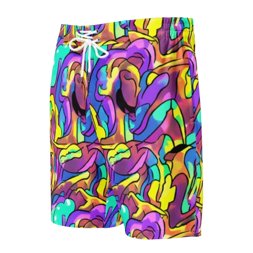 Glow Geometry on a Men's Board Shorts