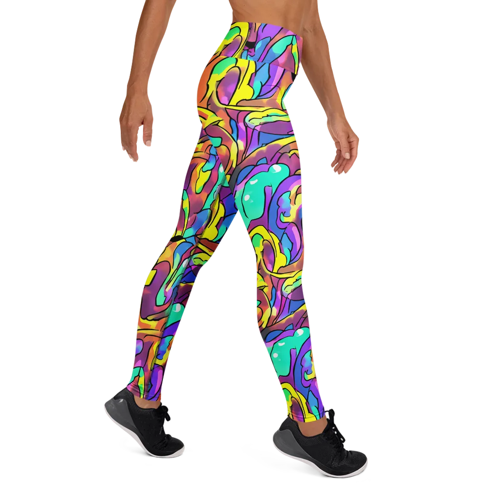 Glow Geometry on Yoga Leggings — Right
