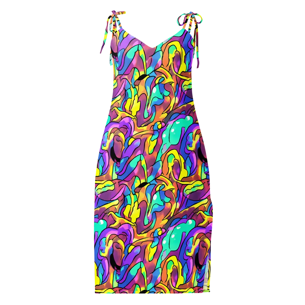 Glow Geometry on Slip Dress — Front