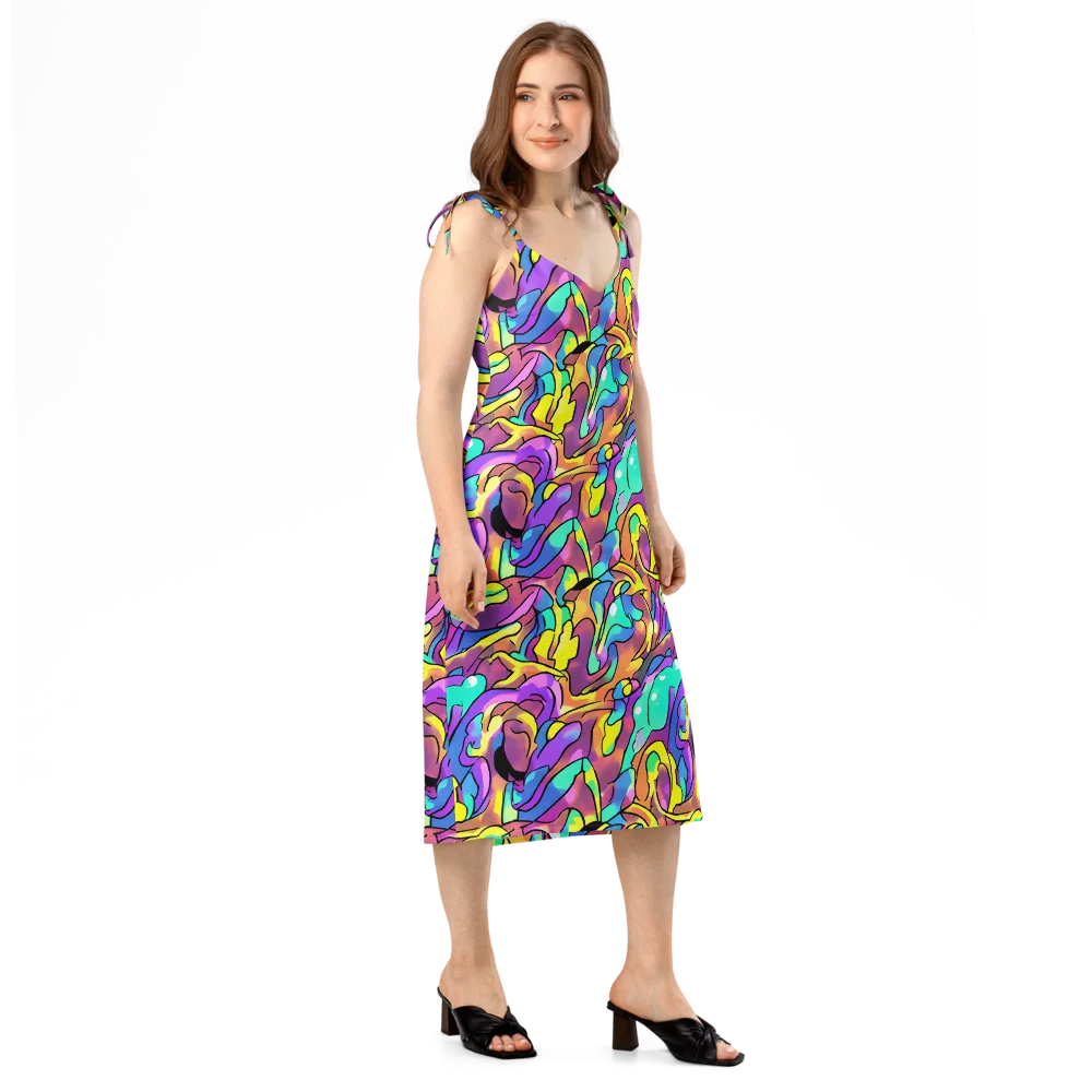 Glow Geometry on Slip Dress — Right Front