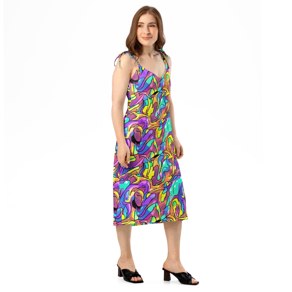 Glow Geometry on Slip Dress — Right Front