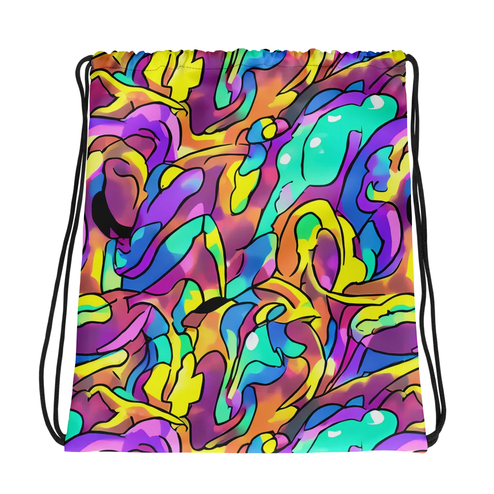 Glow Geometry on Drawstring Bag — Photo