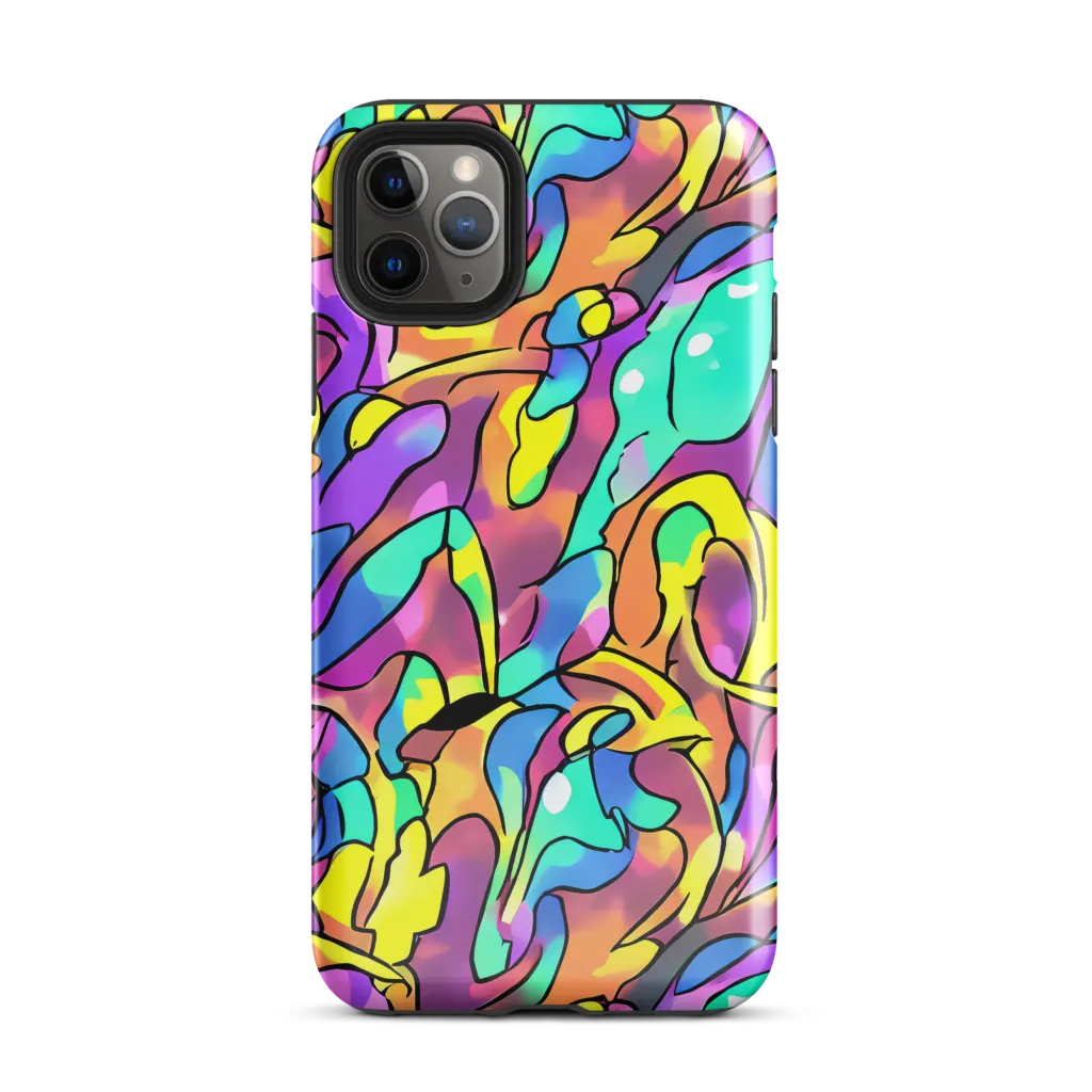 Glow Geometry on Tough Case for iPhone® — Front