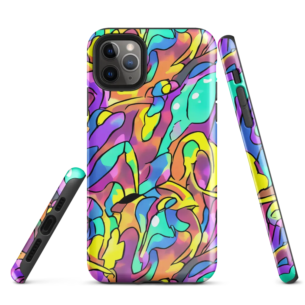 Glow Geometry on Tough Case for iPhone® — Front